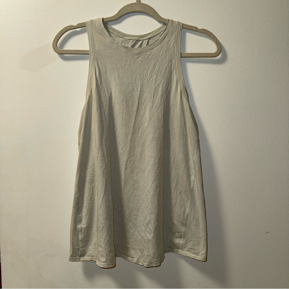Grey lululemon open back tank top